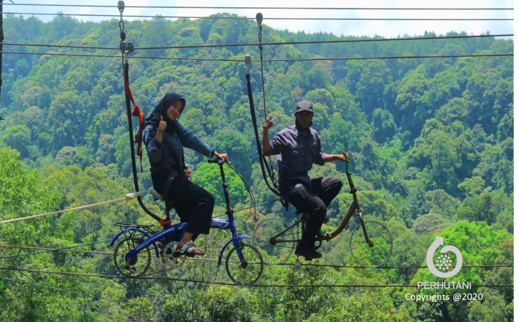 Perhutani Kawasan Wisata Pal 16 Hadirkan Wahana Baru Sepeda Gantung